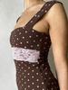 Y2K Sweet Retro Polka Dot Lace A-line Hem Camisole for Girls