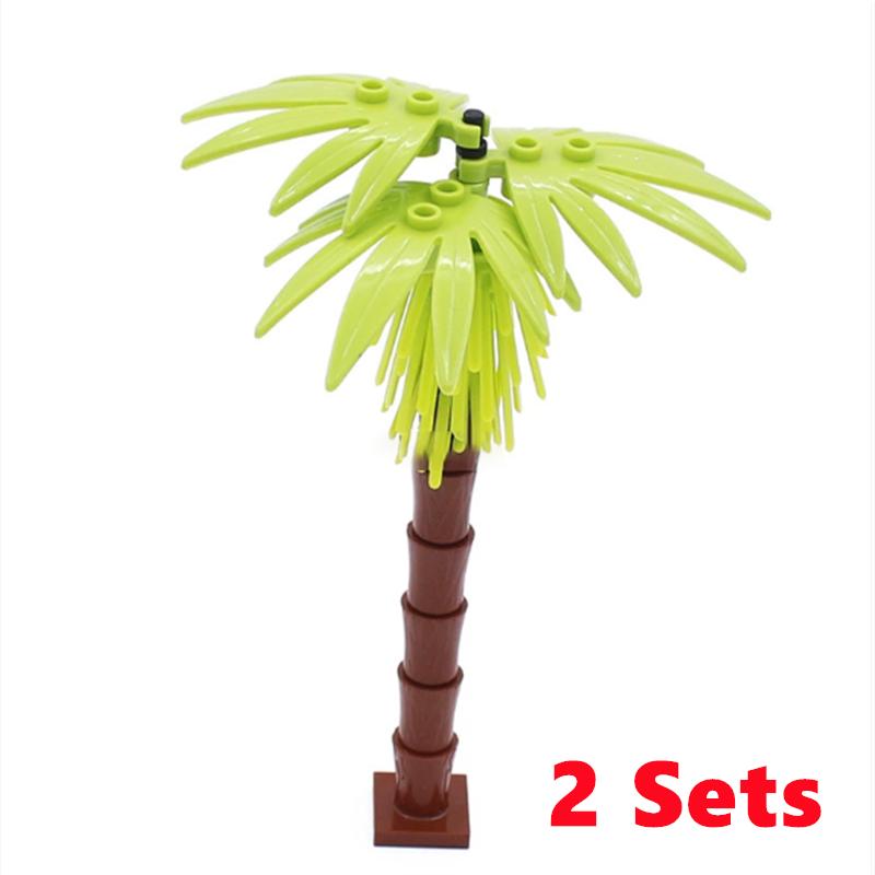 City Trees Building Blocks MOC Coconut Tree Blocks Jungle Garden DIY Toys for Children Gifts Compatible Classic Bricks Kids Toys