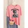 Dream Fearlessly Drink Skulls Print Women T-Shirt Breathable Jogging Short Sleeve Casual Y2K Streetwear  Shirt