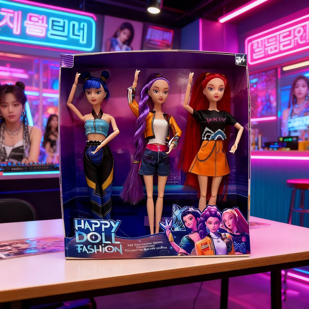 Fashionable Plastic Doll Figures Collection With Unique Stylish Outfits And Colorful Hairstyles Perfect Gift