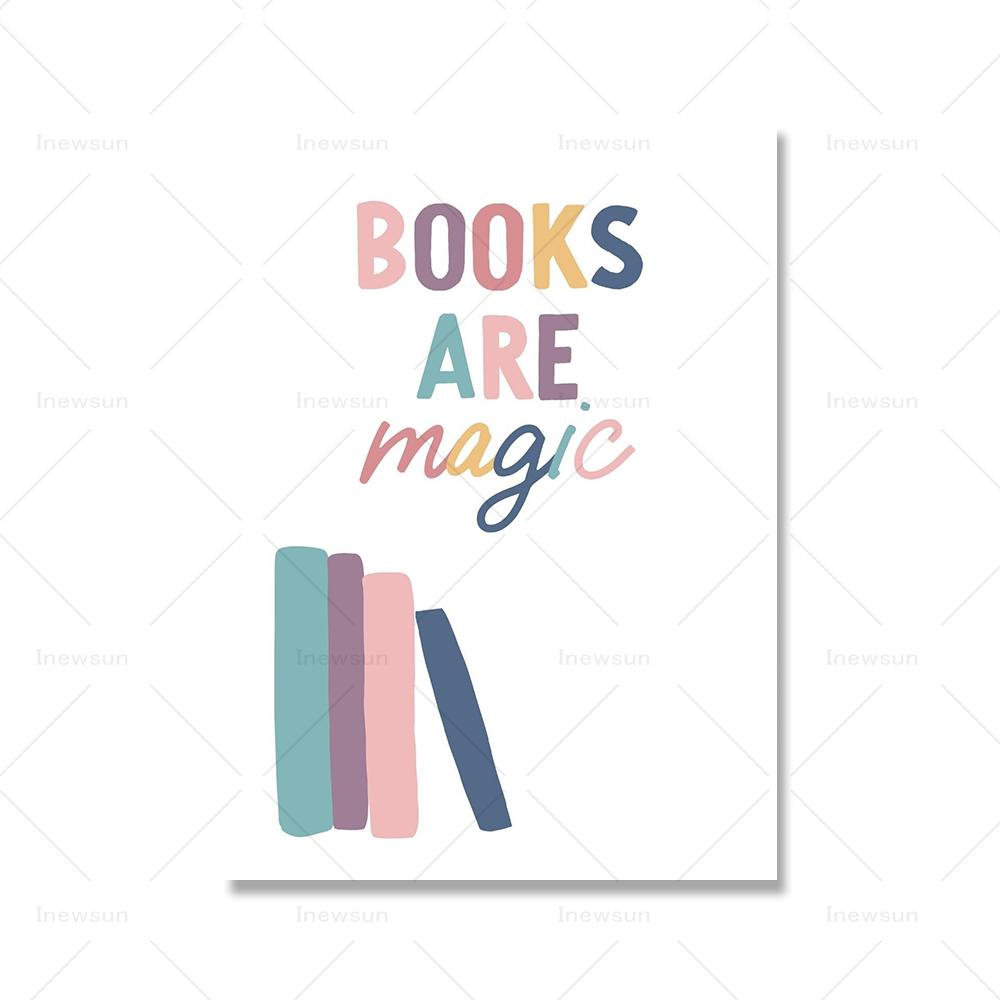 Boho Kids Classroom Signs Decor Print Wall Art English Classroom Posters Teacher Growth Mindset Quote Canvas Painting Pictures