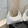 2025 Summer Luxury Vintage Underarm Bags Pu Leather Rivet Shoulder Bags Large Capacity  Commuter Travel Shoulder Bag
