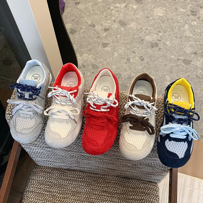 Dexun shoes women's 2025 new popular summer super fire mesh breathable casual shoes thin baseplate shoes versatile Forrest Gump shoes