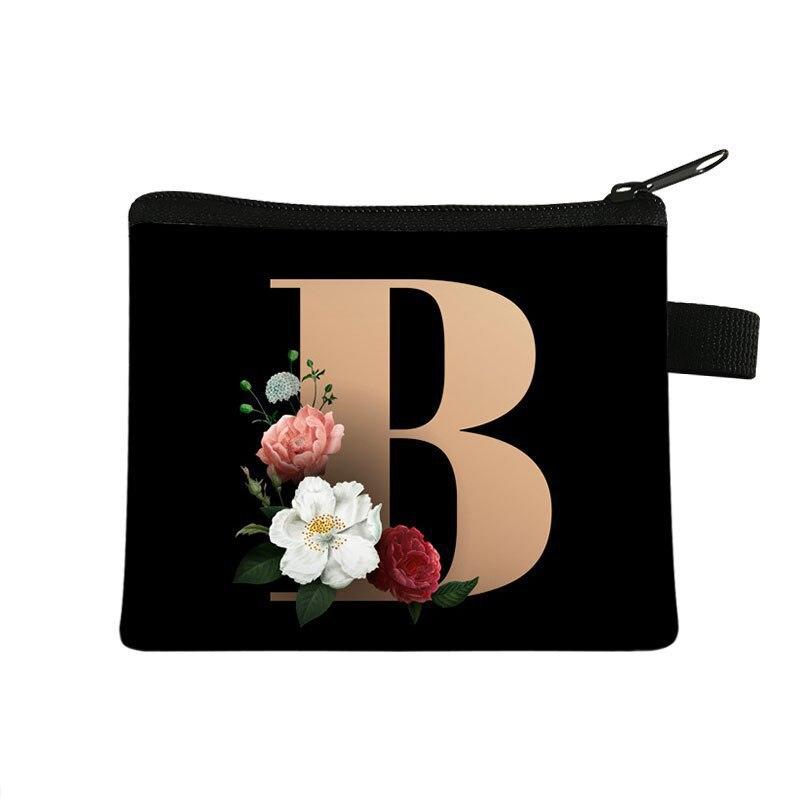 Letter Printed Children'S Change Bag Student Polyester Card Bag Simple Coin Storage Bag Portable Card Bag