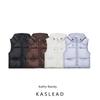 Kaslead New Women Clothes Western Style Fashion Simple and Versatile Hood Zipper Ornament Cotton-padded Jacket Vest Vest