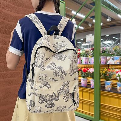 Primary School Student Schoolbag Women's Large Capacity Backpack Lightweight Cartoon Bear Backpack