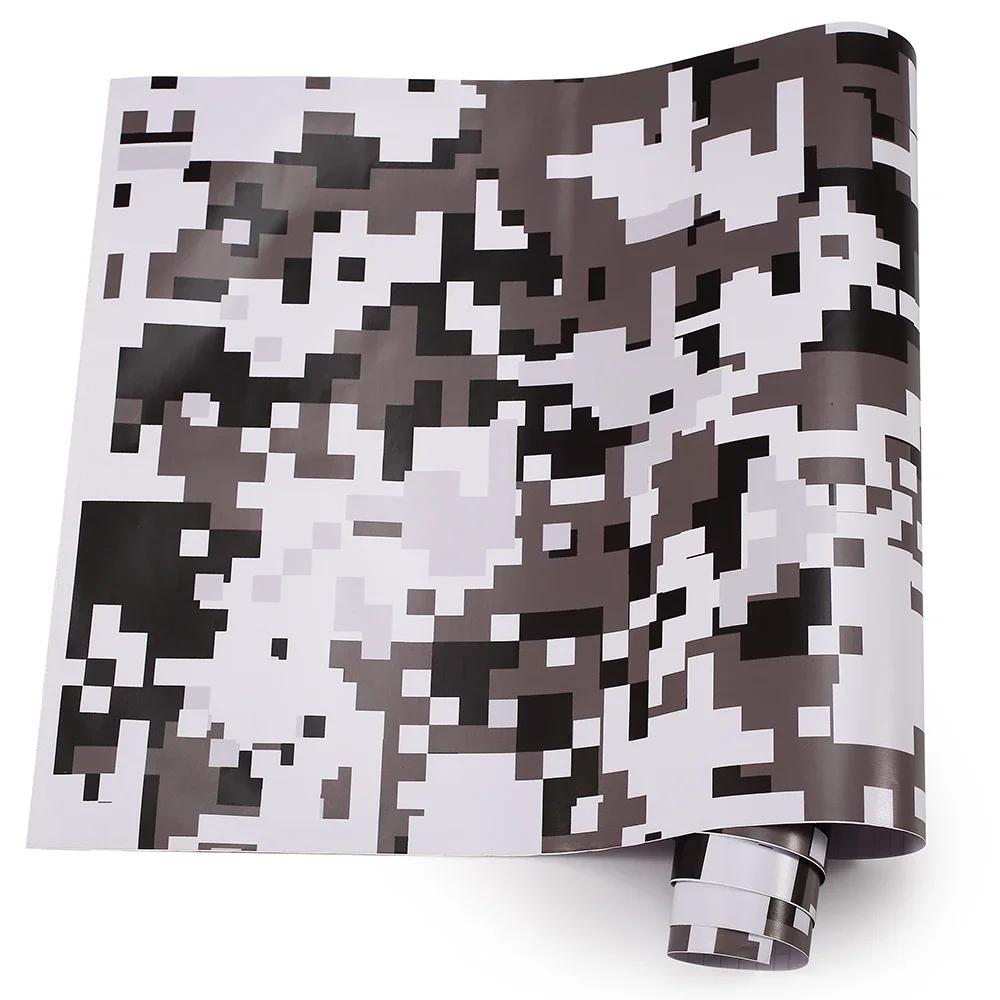 Car Black White Series Camouflage Sticker Self Adhesive Waterproof  Camo Film Autobody Color Change Computer Motorcycle Sticker