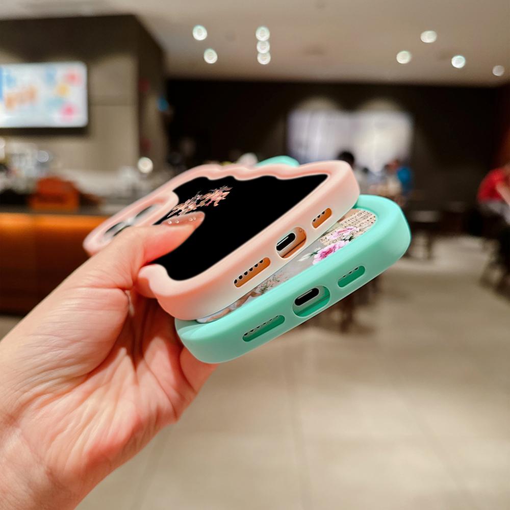 Macaron Soft TPU Phone Case for iPhone 11 12 13 14 15 Pro Max SE X Xs Max XR 6 6s 7 8 14 15 Plus Tecno Camon 19 Realme C35 Cover Ae51 Angel art design