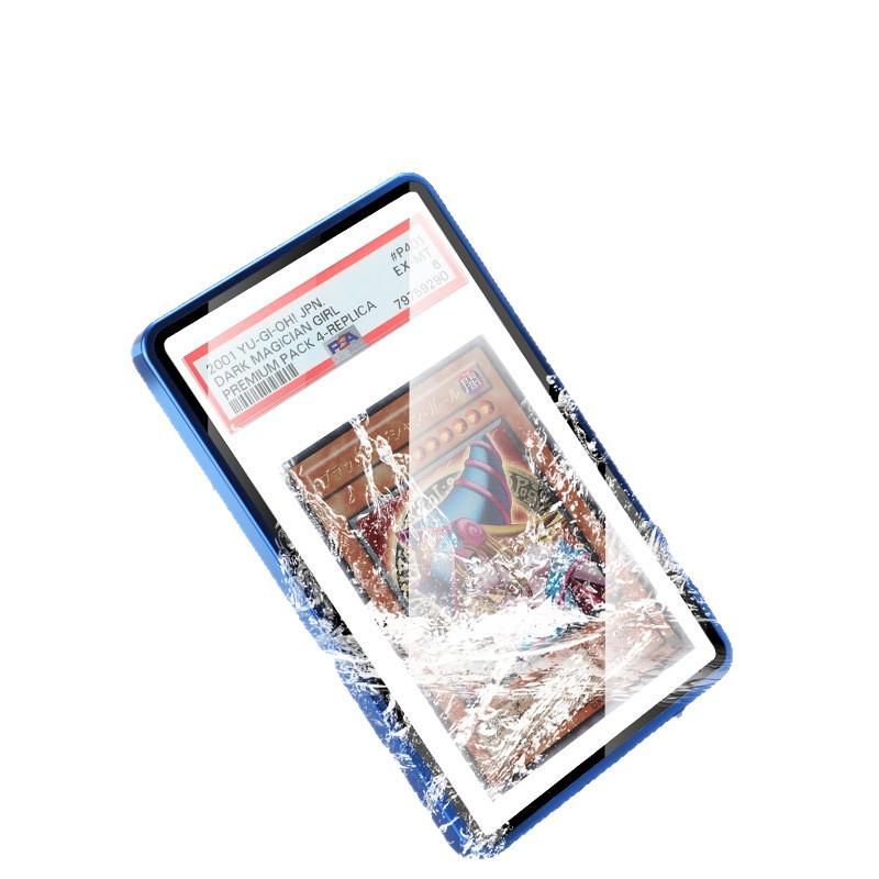 PSA Universal Graded Card Sleeve - Glossy Metal Snap-On Protective Case with Stand (Drop & Dust-Proof)