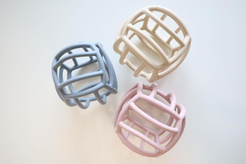 Oball Silicone Korean Baby Silicone Teething Baby Shower Easy To Clean Ball, Style, Children's Supplies, Toy, Ball, Pacifier, Gift, Washable, (Dusty