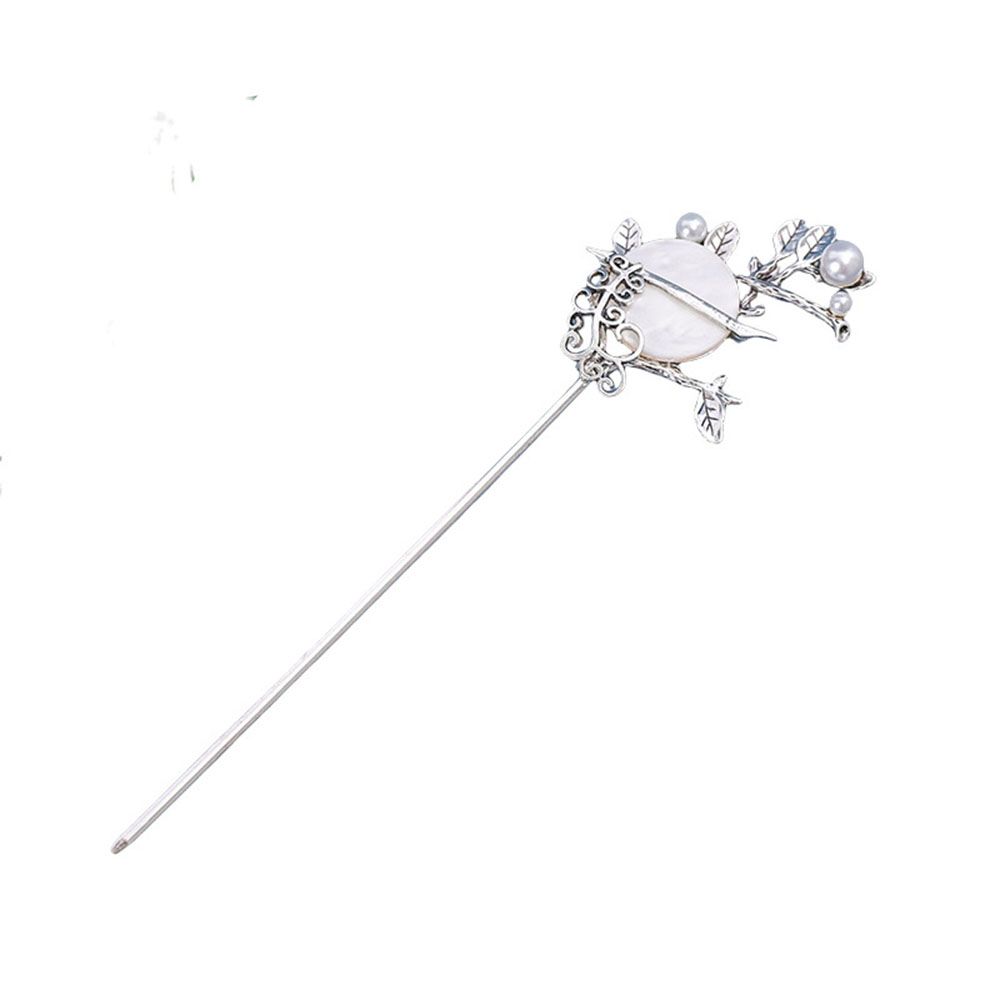 Style Hanfu Headwear Hair Disk Hair Accessories Women Hair Fork Moon Hair Stick Pearl Hairpins
