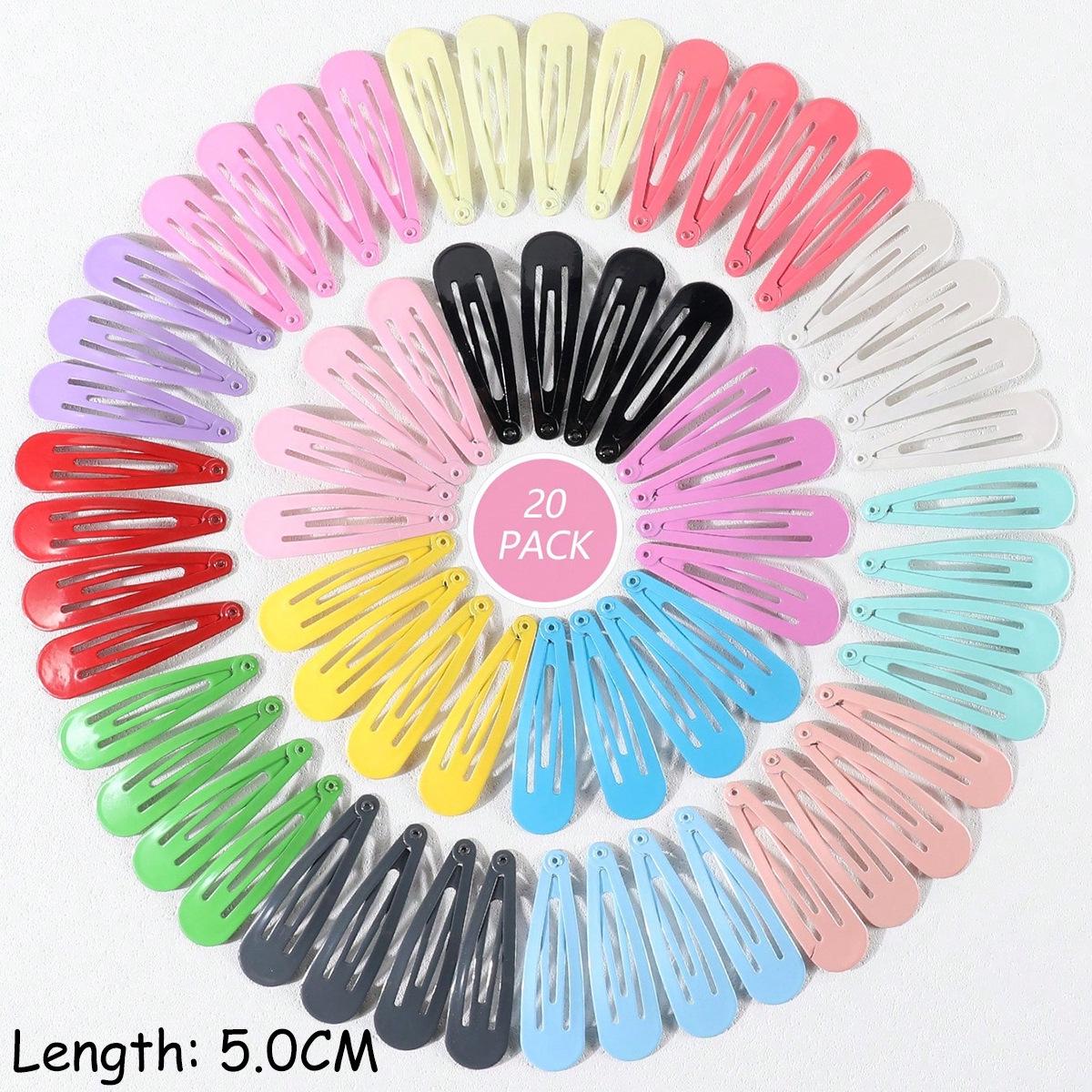

Simple Colored Baking Paint Hair Clips for Kids - Water Drop and Candy Fresh Designs