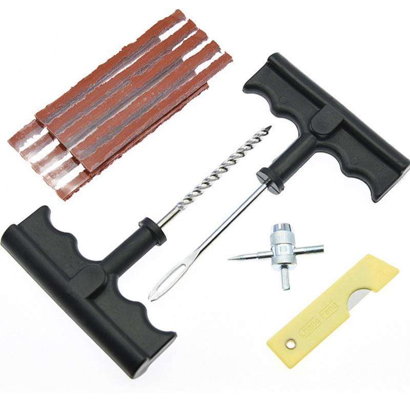 15pcs Auto Tire Repair Set Puncture Repair Tools Car Van Motorcycle Bike Emergency Heavy Duty Tubeless Tire Repair Rivet Set