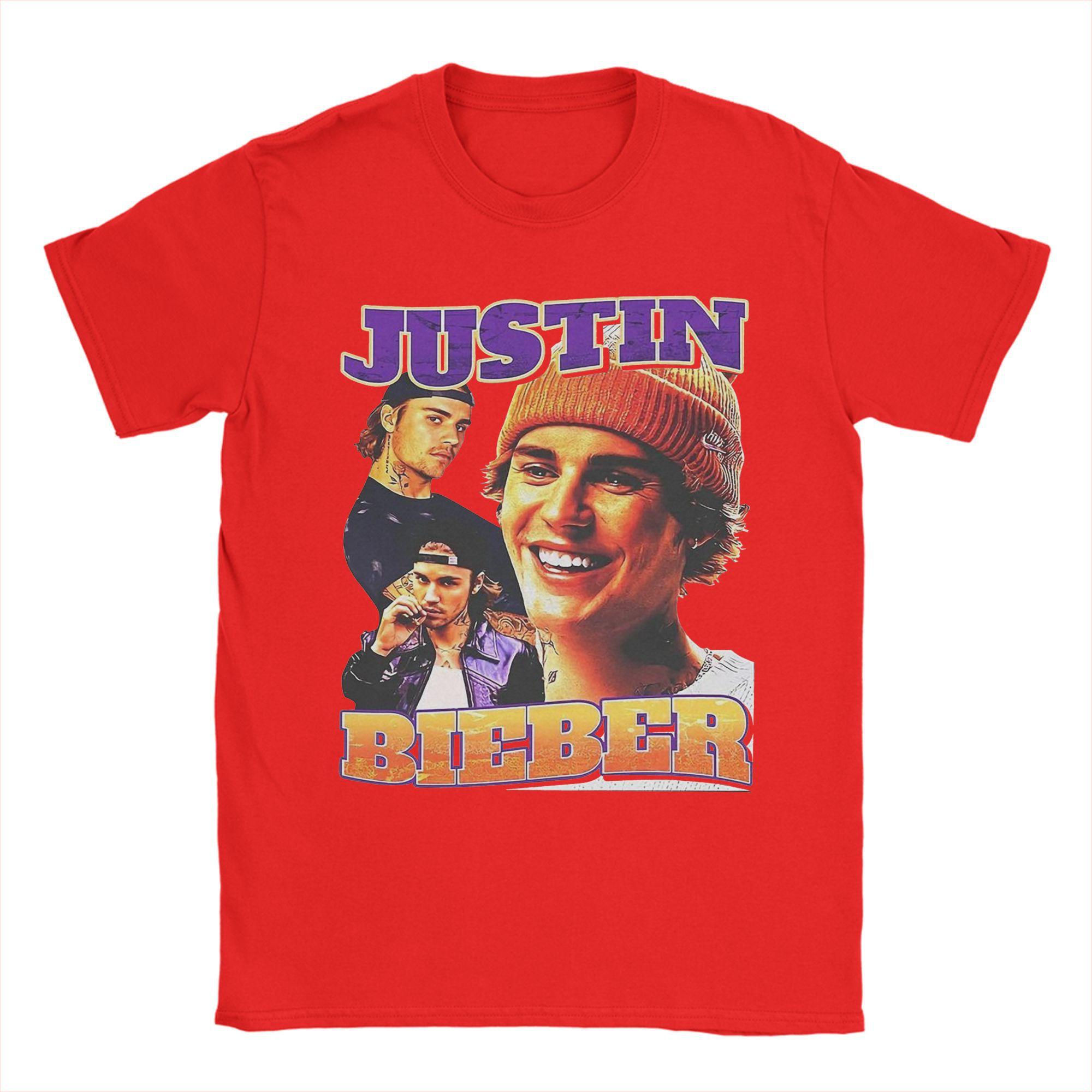 Мужские футболки Джастина Бибера Безумная футболка с коротким рукавом и круглым вырезом 100% хлопок Идея для подарка Топы S