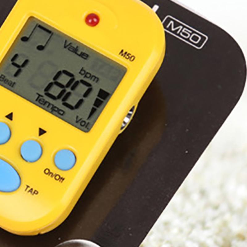 Electronic Metronome Mini Professional 2 Channel Headphone Output for Guitar Piano Violin M50