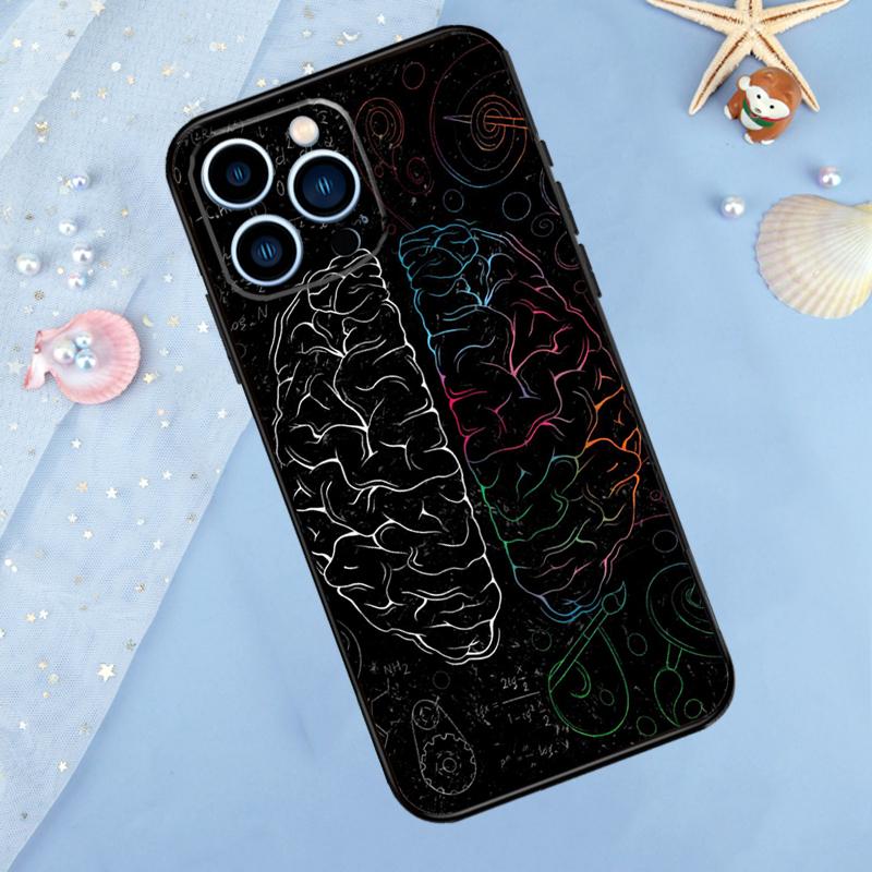 Brain Art Case For iPhone 17 Pro Max 16 15 14 12 11 13 Pro Max Plus 12 13 Mini 16e 17 Air Back Cover