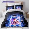 Son Goku Muster Bettwäsche, Steppbett Set Bettbezug Kissenbezug Zuhause Geburtstagsgeschenk (1 Bettbezug + 2 Kissenbezüge, ohne Füllung)