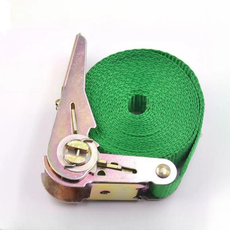 6m Cargo Strap Ratchet Tensioner Freight Car Fixed Tightener Tighten Rope For Luggage Goods Transportation Outdoor Camping