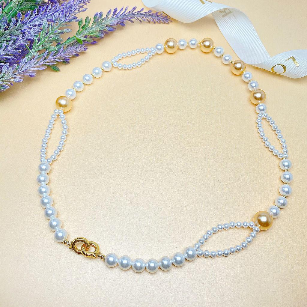 S925 Sterling Silver Gold-Tone Multifunctional Pearl Necklace with Light Luxury Style – 2025 Women's Choker