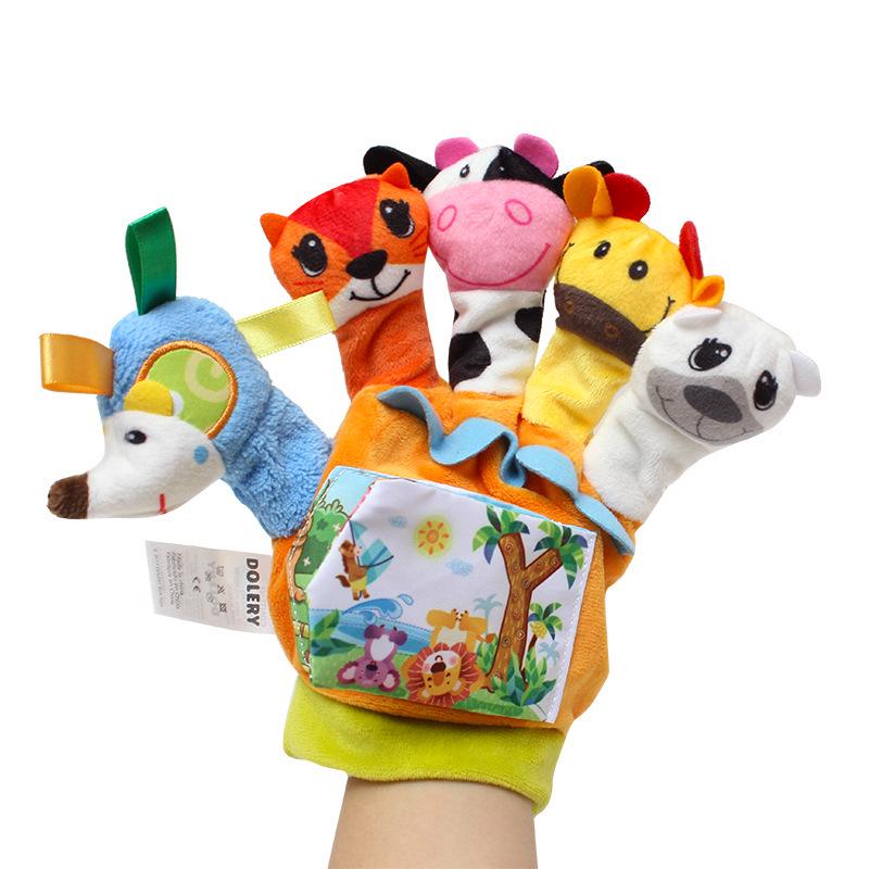 

Baby Animal Finger Puppets with Cloth Book & Crinkle Paper for Early Education and Parent-Child Interaction 25 cm