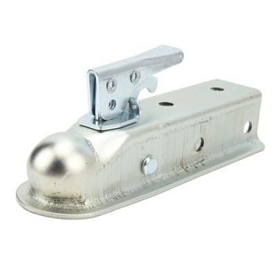 Straight Tongue Trailer Coupler 50mm Hitch Ball 50mm Channel 3500 Load Capacity for 50mm Square Tube