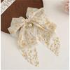 New Red Bowknot Hairpin Fashion Women Hair Clip Fabric Korean Style Long Ribbon Butterfly Hairpin Hair Accessories