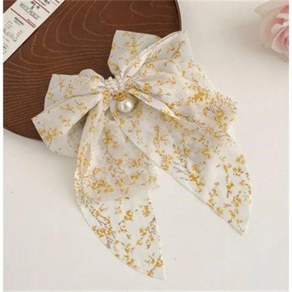 New Red Bowknot Hairpin Fashion Women Hair Clip Fabric Korean Style Long Ribbon Butterfly Hairpin Hair Accessories