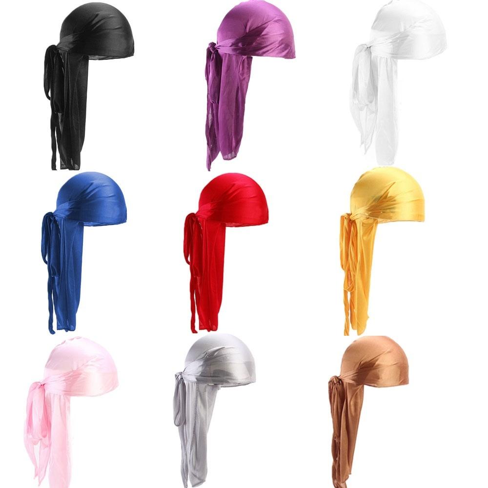 Silky Pirate Hat for Men Women Headwrap Headscarf Soft Cap for Hair Hip Hop Cap Lot Silk Caps