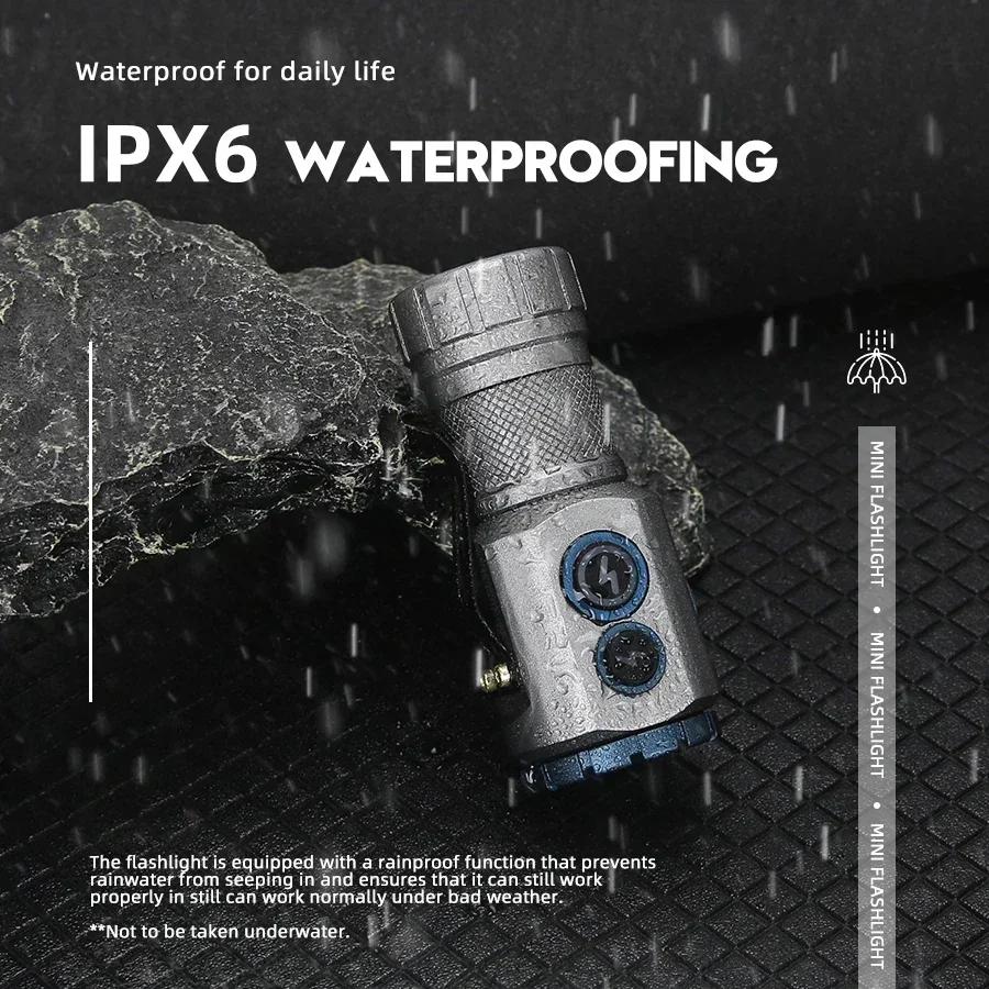 Strong LED Long Range Flashlight Portable Outdoor Camping Multi Functional Side Lights Super Bright Clip Cap Small Flashlight