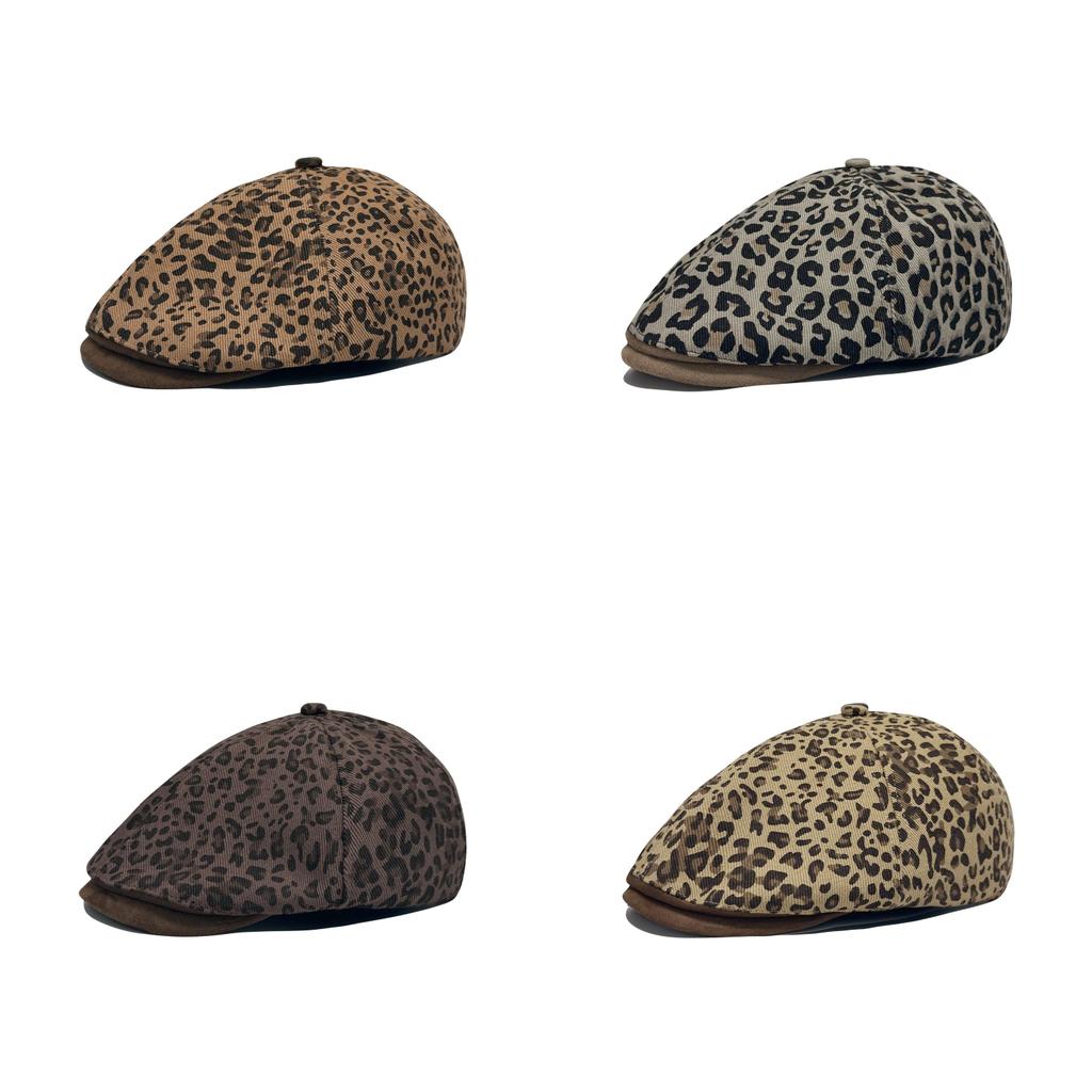 Vintage Leopard Print Bucket Hat For Women With Sun Protection For Fall Winter Fashion