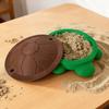 Mini Turtle Sandbox with Lid Summer Indoor Outdoor Round Tortoise Sand Storage Box 3D Printed Green Turtle Ornament Sand Container Beach Toy