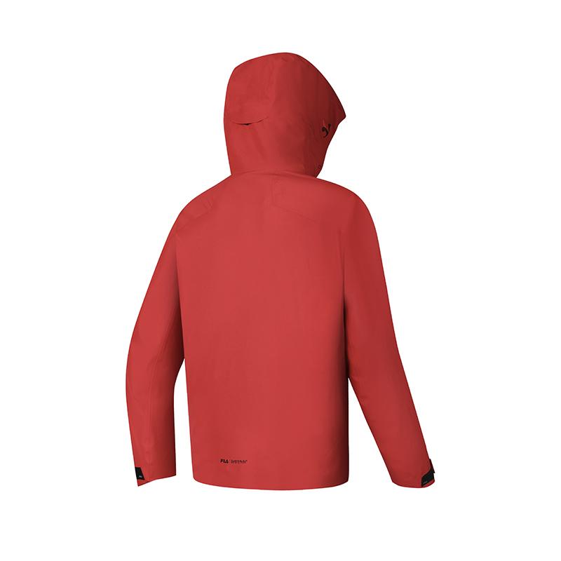 FILA Fleece Hooded Warm Two-Piece Set Waterproof Jacket Men Outerwear Dark-Rose A11M517728FWI