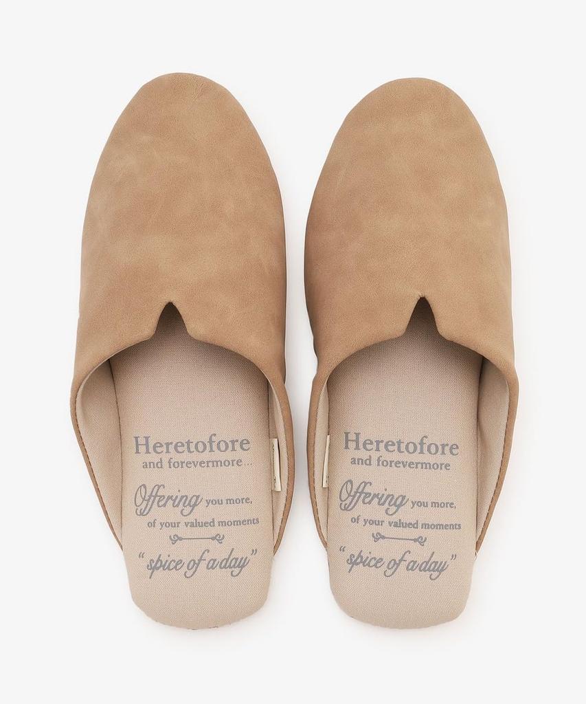 Afternoon Tea Living Shoes JE98 Simple Synthetic Leather Room Beige Slippers/Room Shoes,