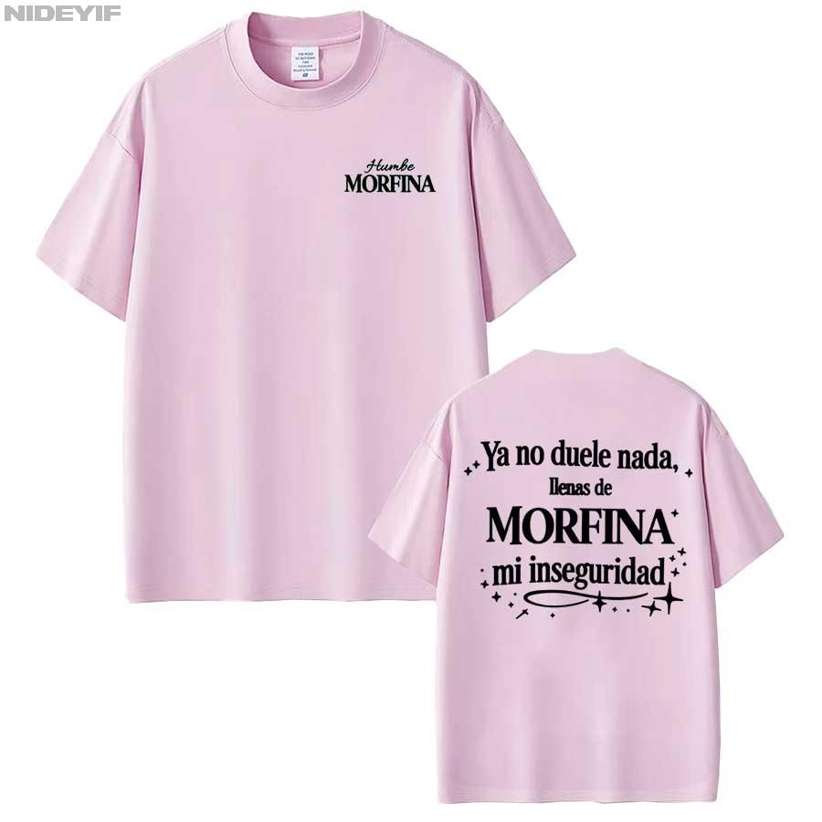Singer Humbe Morfina Y Harry Stamper Printed T shirt for Men Women Hiphop Streetwear Oversized Tops 100 Cotton TShirt 01161 S