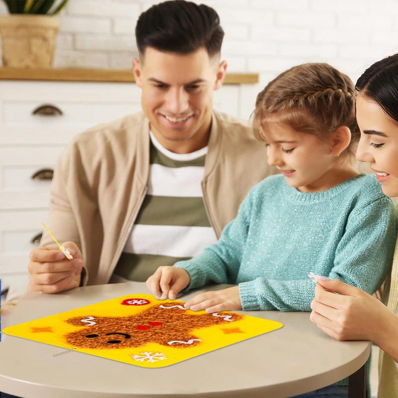 Christmas sewing set crafts sewing set crafts beginners children embroidery toys non-woven for home holiday decoration