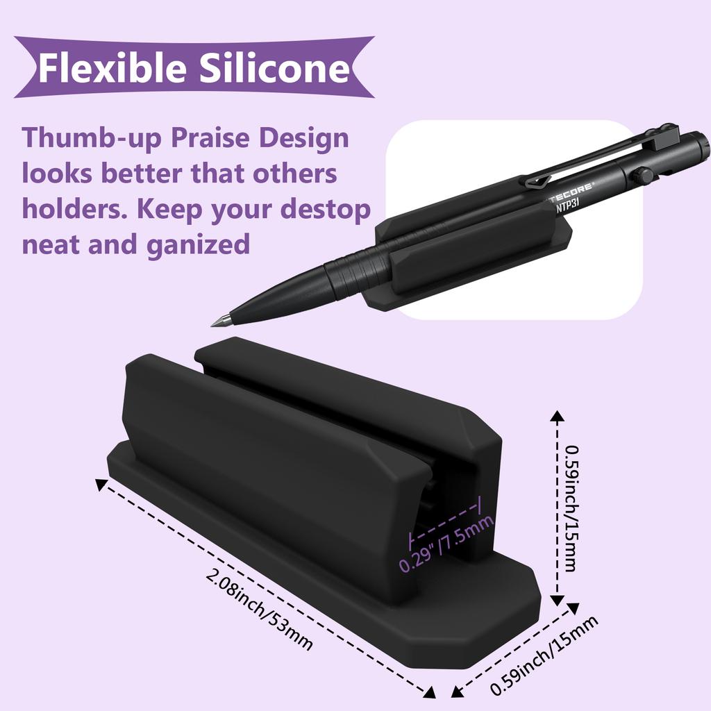 Multipurpose Silicone Pen Clip Holder Wall Mounted Adhesive Pencil Holder for Busy Office Workers Students Daily Writing