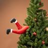 Creative Christmas Tree Decoration, Funny   Legs, Shopping Mall Scene Arrangement, Dolls, Figurines And Props