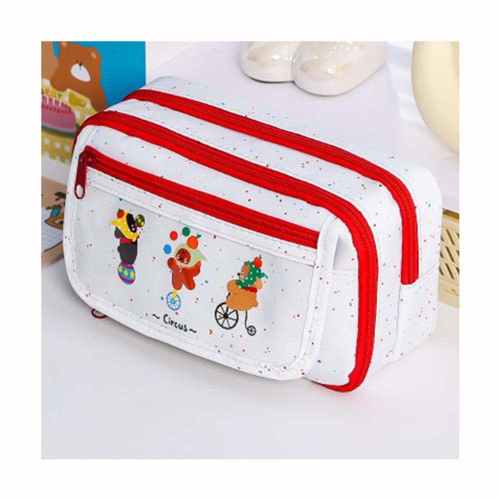 Neuer Cartoon-Drucke Stiftetasche Mehrschichtig Große Kapazität Federmäppchen Capybara Schmutzabweisend Schreibwaren-Organizer Geschenk