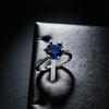 Jewelry Simulation 2 Carat Ruby Sapphire Classic Six-claw Ring Light Luxury Color Treasure Ring Women