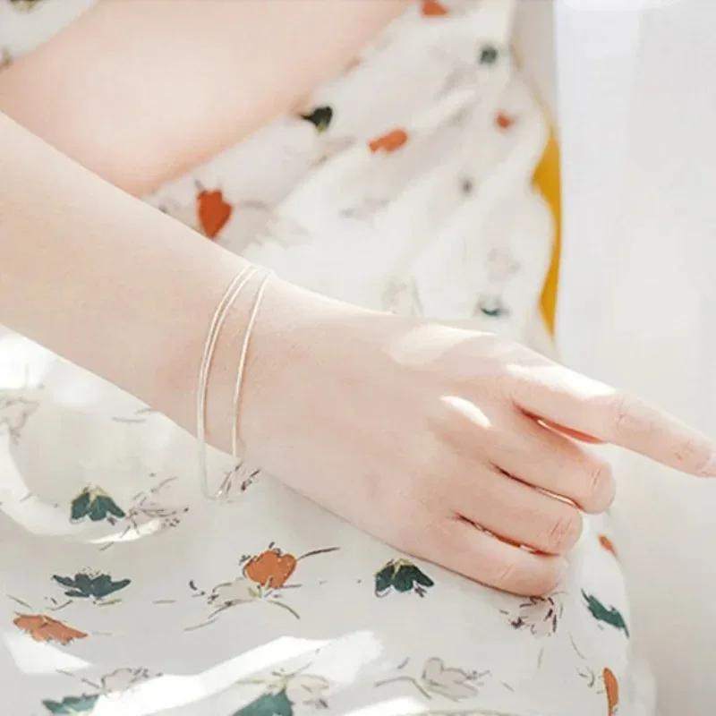Korean Fashion Elegant Three-layer Snake Bone Bracelet for Women Girls Small Fresh Simple Literary Jewelry Charm Bracelets Gifts