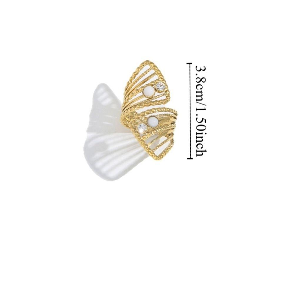 Minimalistisches Design Verstellbarer Ring 18K Goldfarbe Vergoldeter Ring Hohlring Festival-Kleidung