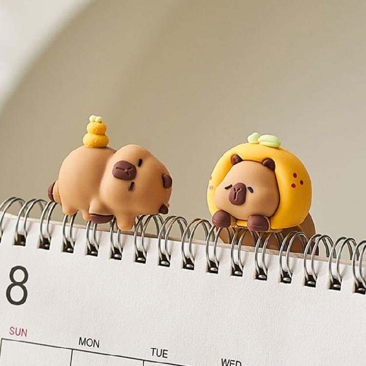 Computer Monitors Decoration Cartoon Capybara Animal Figurines Toy for Computer Screens Keyboards Dashboards Decors