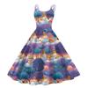Women's Fashion Casual Christmas Print Sexy Off-the-shoulder Punk Retro Dress