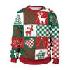 2025 Autumn Round Neck Snowman Reindeer Couple Hoodie