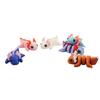 Cute Animal Doll Set, Fun 3D Printed Flower Animal Statue Set