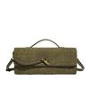 Hot Selling and Popular European and American Retro Fashion Frosted Pure Handmade Woven Handbag, Single Shoulder Diagonal Cross Women's Bag