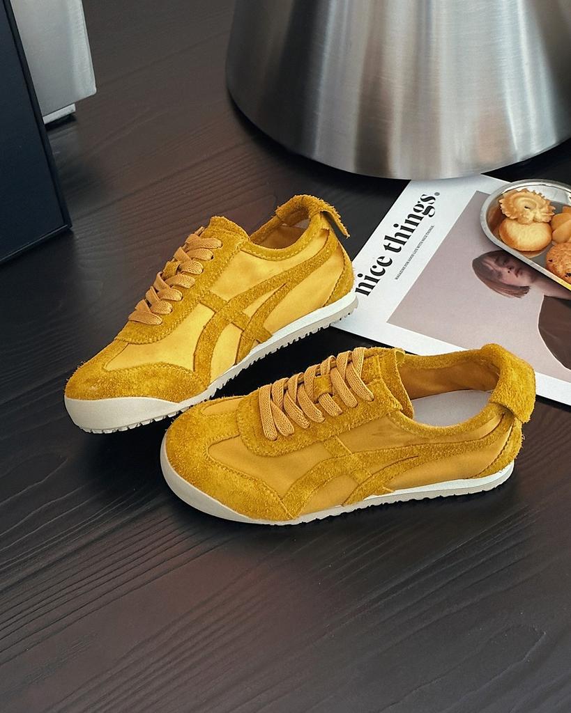 2025 spring new matte leather German training shoes women's retro flat-bottomed lace-up Forrest Gump shoes casual sports shoes