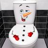 1pc Christmas Snowman Toilet Lid Decal - Self-Adhesive PVC Bathroom Sticker for Festive Holiday Decor, Best for Christmas