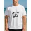 European Size Artistic Letter Print, Simple and Fashionable for Men, All-season Casual Men's T-shirt, Men's Wear
