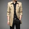 Men's Mid-Length Trench Coat, Autumn Korean Style Jacket, Simple Design, 9 Colors Available